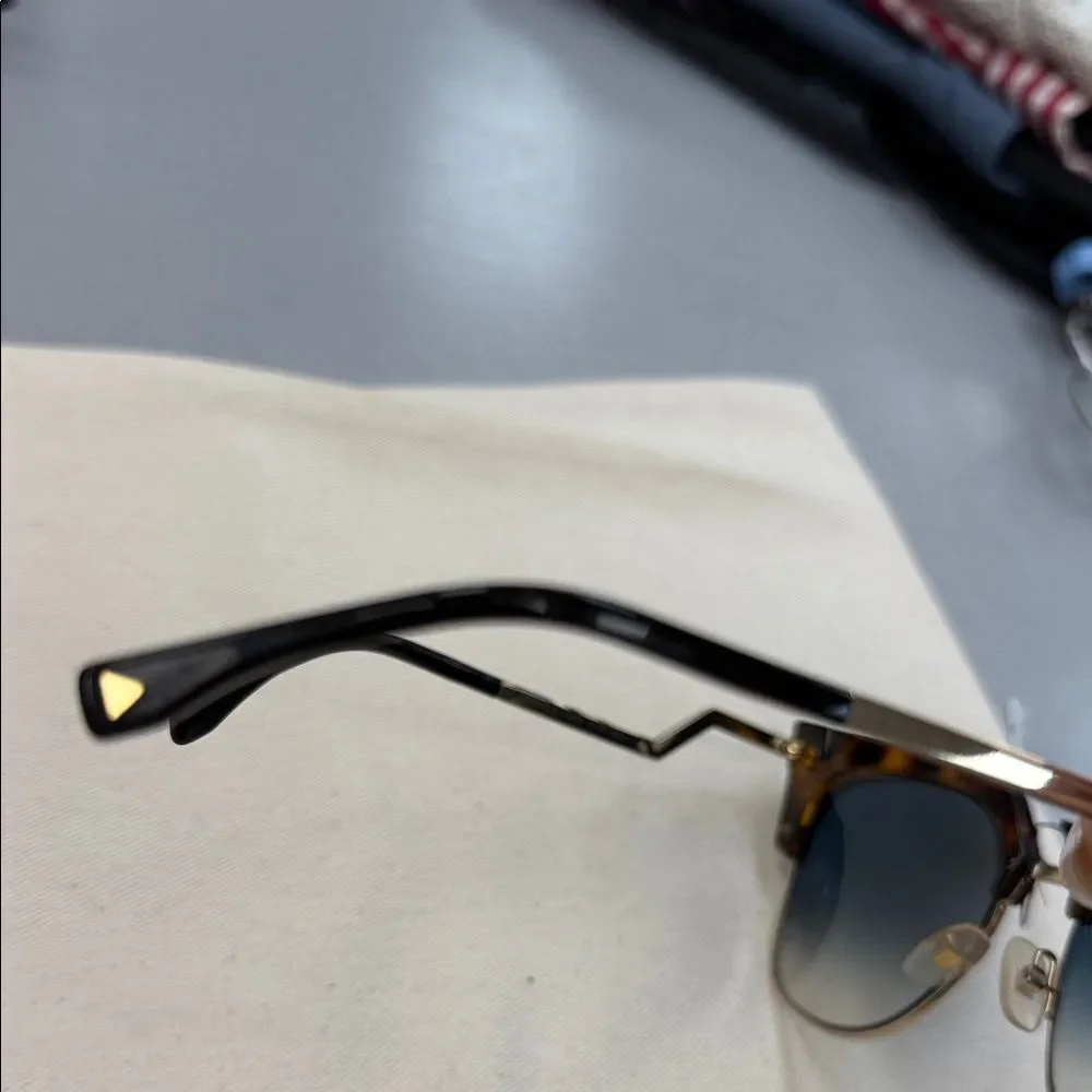 Fendi Tortoiseshell and Blue Gradient Sunglasses